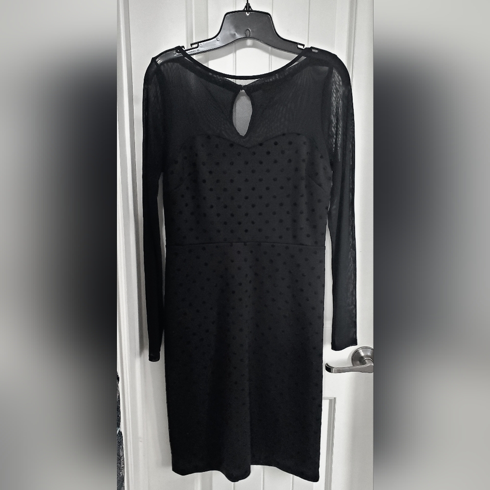The Limited Black Polka Dot Long Sleeve Dress